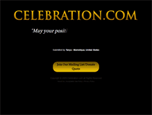 Tablet Screenshot of celebration.com